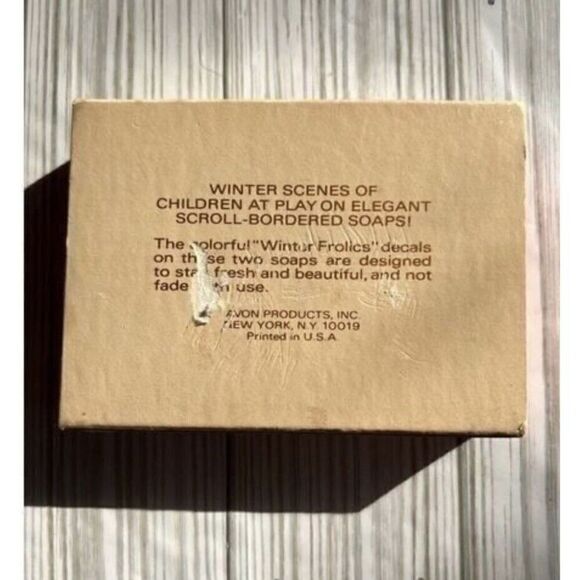 Avon Christmas Frolic Soap Winter Scenes Soap x 2 Vintage NIB - Picture 7 of 7